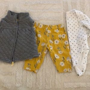 Lightly worn baby outfit! Three pieces